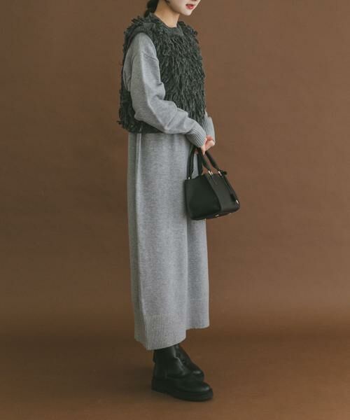 URBAN RESEARCH ITEMS / アーバンリサーチ アイテムズ ワンピース | ループニットベストセットワンピース | 詳細21