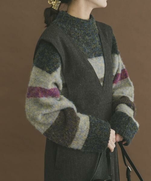 URBAN RESEARCH ITEMS / アーバンリサーチ アイテムズ ワンピース | ゴマツイードジャンパースカート | 詳細1