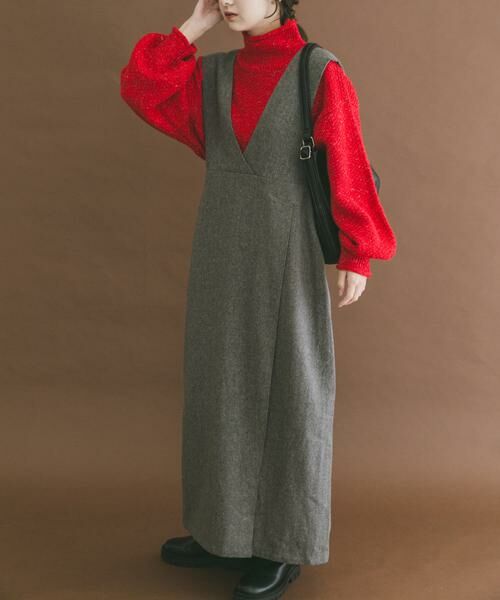 URBAN RESEARCH ITEMS / アーバンリサーチ アイテムズ ワンピース | ゴマツイードジャンパースカート | 詳細19