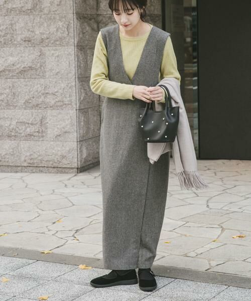 URBAN RESEARCH ITEMS / アーバンリサーチ アイテムズ ワンピース | ゴマツイードジャンパースカート(グレー)