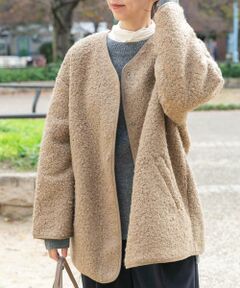 URBAN RESEARCH ITEMS / アーバンリサーチ アイテムズ ノーカラージャケット | ボアジャケット