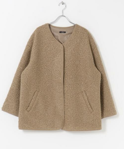 URBAN RESEARCH ITEMS / アーバンリサーチ アイテムズ ノーカラージャケット | ボアジャケット | 詳細7