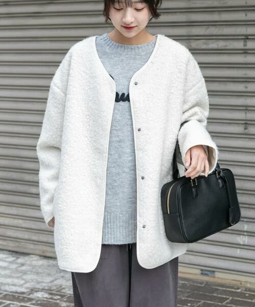 URBAN RESEARCH ITEMS / アーバンリサーチ アイテムズ ノーカラージャケット | ボアジャケット | 詳細10