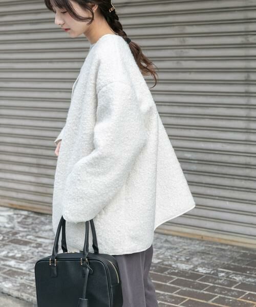 URBAN RESEARCH ITEMS / アーバンリサーチ アイテムズ ノーカラージャケット | ボアジャケット | 詳細11