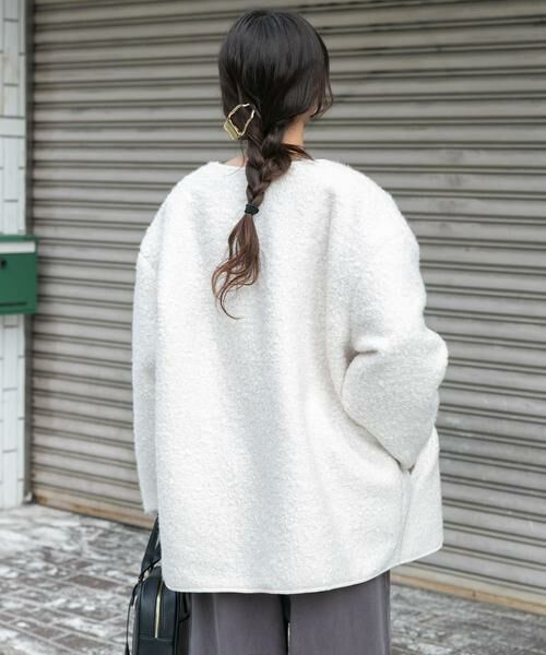 URBAN RESEARCH ITEMS / アーバンリサーチ アイテムズ ノーカラージャケット | ボアジャケット | 詳細12