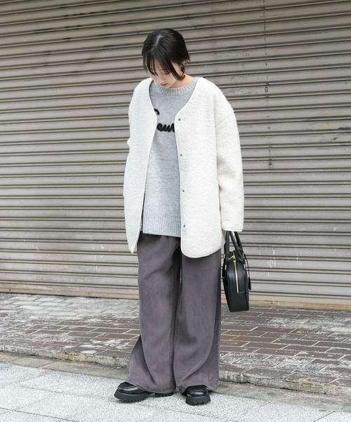 URBAN RESEARCH ITEMS / アーバンリサーチ アイテムズ ノーカラージャケット | ボアジャケット | 詳細14