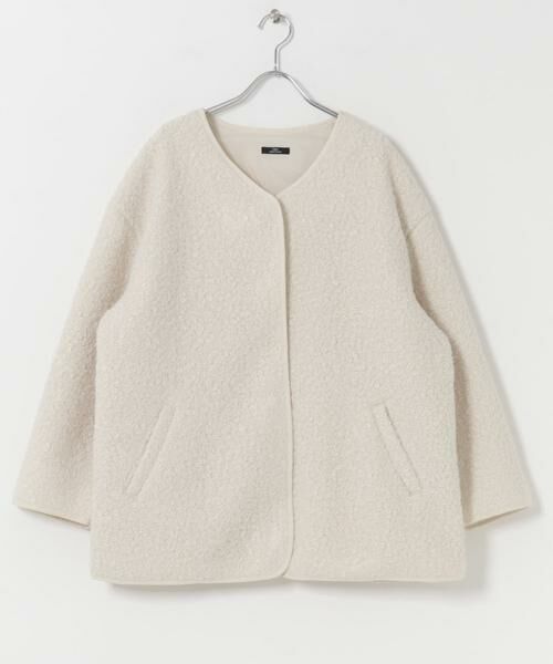 URBAN RESEARCH ITEMS / アーバンリサーチ アイテムズ ノーカラージャケット | ボアジャケット | 詳細15