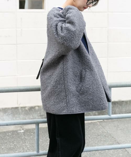 URBAN RESEARCH ITEMS / アーバンリサーチ アイテムズ ノーカラージャケット | ボアジャケット | 詳細19