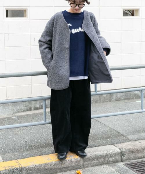 URBAN RESEARCH ITEMS / アーバンリサーチ アイテムズ ノーカラージャケット | ボアジャケット | 詳細21