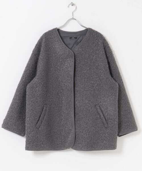 URBAN RESEARCH ITEMS / アーバンリサーチ アイテムズ ノーカラージャケット | ボアジャケット | 詳細23