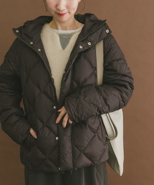 URBAN RESEARCH ITEMS/アーバンリサーチ アイテムズ TAION HOOD DOWN JACKET ブラウン系その他 XL URBAN RESEARCH ITEMS/アーバンリサーチ アイテムズ TAION HOOD DOWN JACKET ブラウン系その他 XL