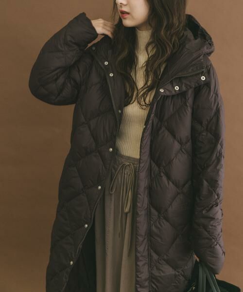 URBAN RESEARCH ITEMS/アーバンリサーチ アイテムズ TAION HOOD LONG DOWN JACKET ブラウン系その他 M