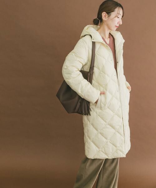 URBAN RESEARCH ITEMS/アーバンリサーチ アイテムズ TAION HOOD LONG DOWN JACKET オフホワイト L