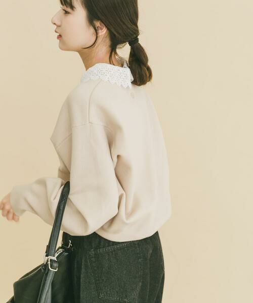 URBAN RESEARCH ITEMS / アーバンリサーチ アイテムズ ニット・セーター | 衿レーススウェットライクニット | 詳細14