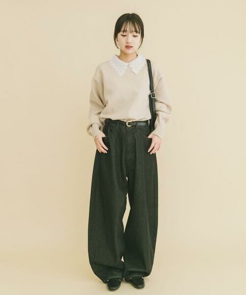 URBAN RESEARCH ITEMS / アーバンリサーチ アイテムズ ニット・セーター | 衿レーススウェットライクニット | 詳細16