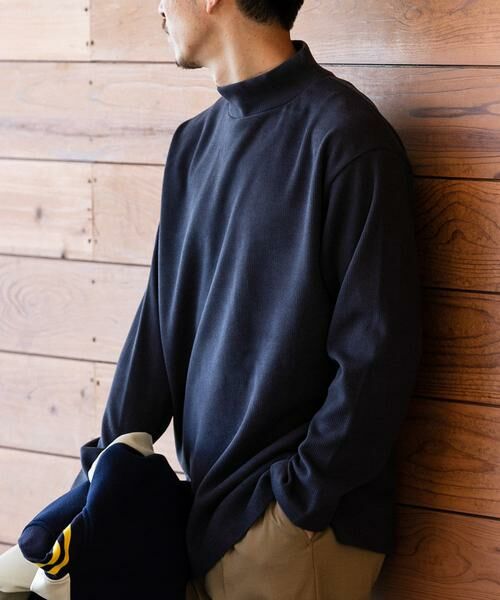 URBAN RESEARCH ITEMS / アーバンリサーチ アイテムズ Tシャツ | ハイネックリブカットソー(ネイビー)