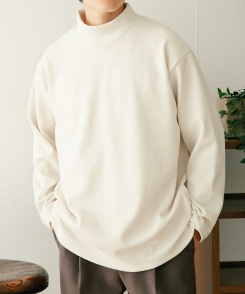 URBAN RESEARCH ITEMS / アーバンリサーチ アイテムズ Tシャツ | ハイネックリブカットソー(オフホワイト)