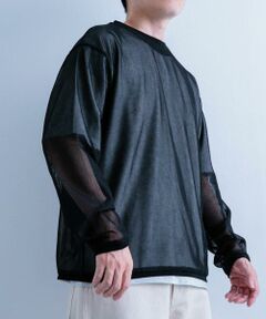 URBAN RESEARCH ITEMS / アーバンリサーチ アイテムズ Tシャツ | メッシュトップス+Tシャツ レイヤードセット