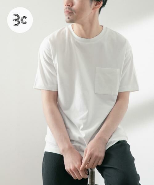 URBAN RESEARCH ITEMS / アーバンリサーチ アイテムズ Tシャツ | USAコットン ムジポケットTシャツ(オフホワイト)