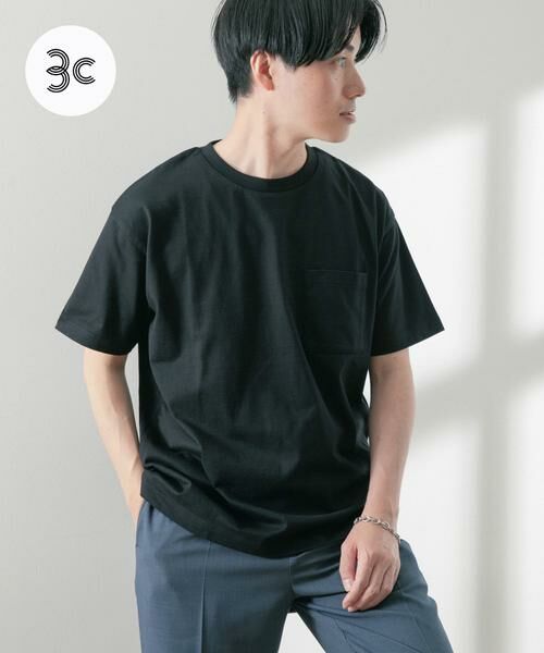 URBAN RESEARCH ITEMS / アーバンリサーチ アイテムズ Tシャツ | USAコットン ムジポケットTシャツ(ブラック)