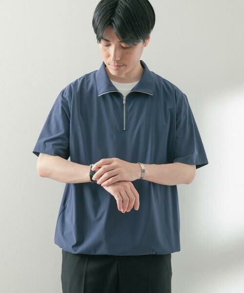 URBAN RESEARCH ITEMS / アーバンリサーチ アイテムズ Tシャツ | シルキーナイロンハーフZIP多機能トップス | 詳細1