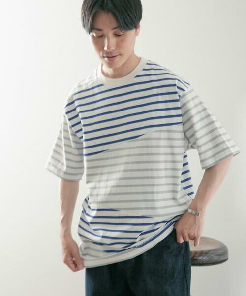 URBAN RESEARCH ITEMS / アーバンリサーチ アイテムズ Tシャツ | クレイジーボーダーショートスリーブTシャツ | 詳細1