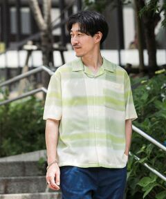 URBAN RESEARCH ITEMS / アーバンリサーチ アイテムズ シャツ・ブラウス | プリントボーダー 半袖シアーシャツ