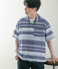 URBAN RESEARCH ITEMS / アーバンリサーチ アイテムズ シャツ・ブラウス | プリントボーダー 半袖シアーシャツ