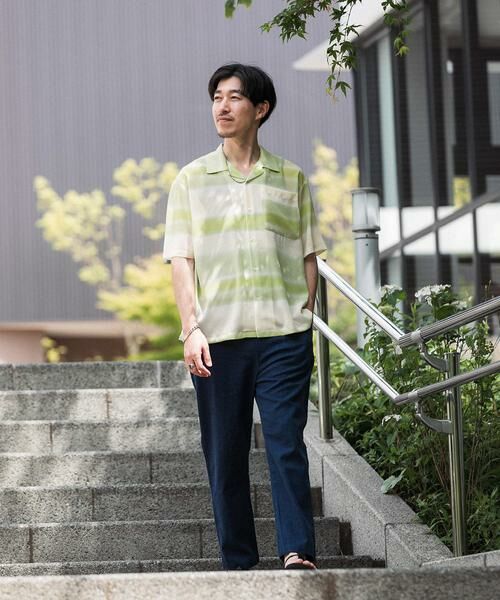 URBAN RESEARCH ITEMS / アーバンリサーチ アイテムズ シャツ・ブラウス | プリントボーダー 半袖シアーシャツ | 詳細2