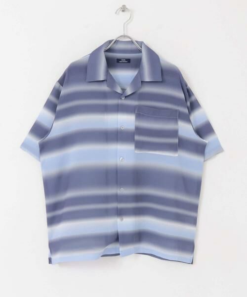 URBAN RESEARCH ITEMS / アーバンリサーチ アイテムズ シャツ・ブラウス | プリントボーダー 半袖シアーシャツ | 詳細9