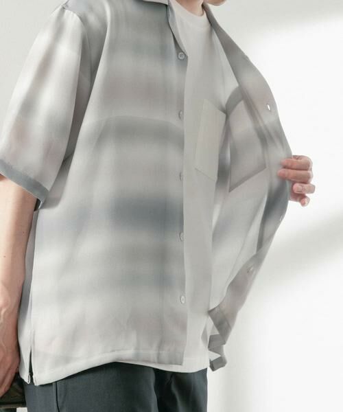URBAN RESEARCH ITEMS / アーバンリサーチ アイテムズ シャツ・ブラウス | プリントボーダー 半袖シアーシャツ | 詳細11