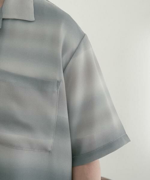 URBAN RESEARCH ITEMS / アーバンリサーチ アイテムズ シャツ・ブラウス | プリントボーダー 半袖シアーシャツ | 詳細20