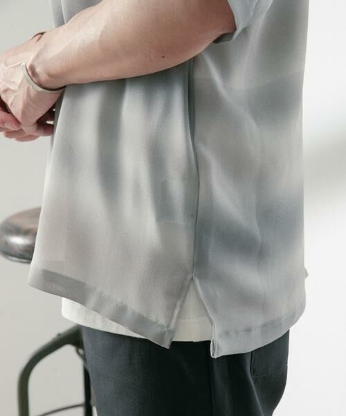 URBAN RESEARCH ITEMS / アーバンリサーチ アイテムズ シャツ・ブラウス | プリントボーダー 半袖シアーシャツ | 詳細21