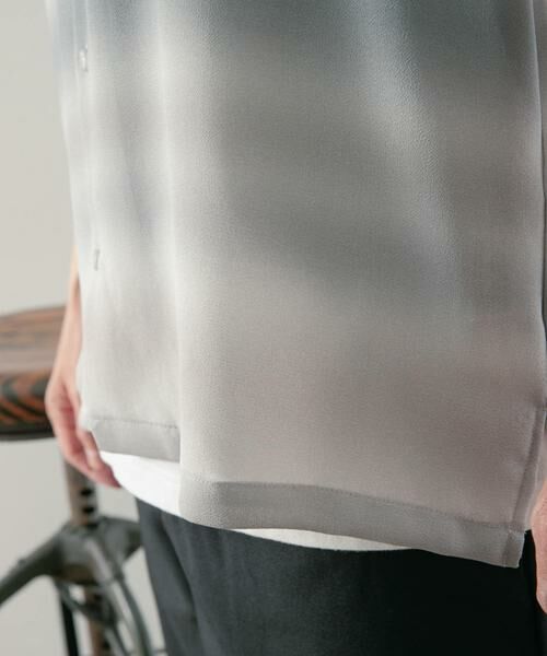 URBAN RESEARCH ITEMS / アーバンリサーチ アイテムズ シャツ・ブラウス | プリントボーダー 半袖シアーシャツ | 詳細22