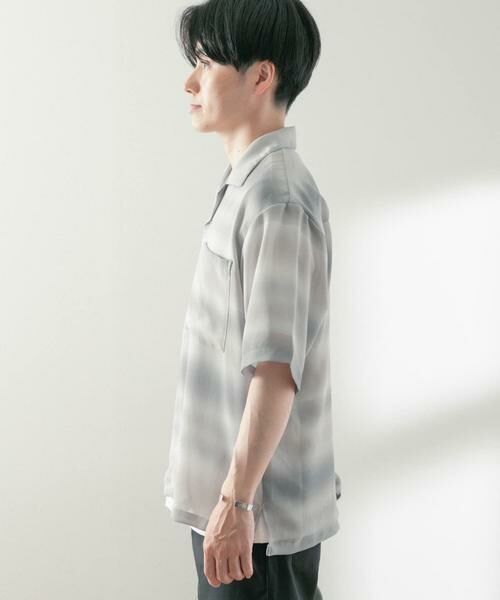 URBAN RESEARCH ITEMS / アーバンリサーチ アイテムズ シャツ・ブラウス | プリントボーダー 半袖シアーシャツ | 詳細16