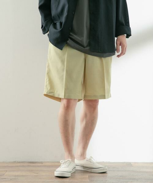 URBAN RESEARCH ITEMS / アーバンリサーチ アイテムズ ショート・ハーフ・半端丈パンツ | シャンタン ショートパンツ(イエロー)