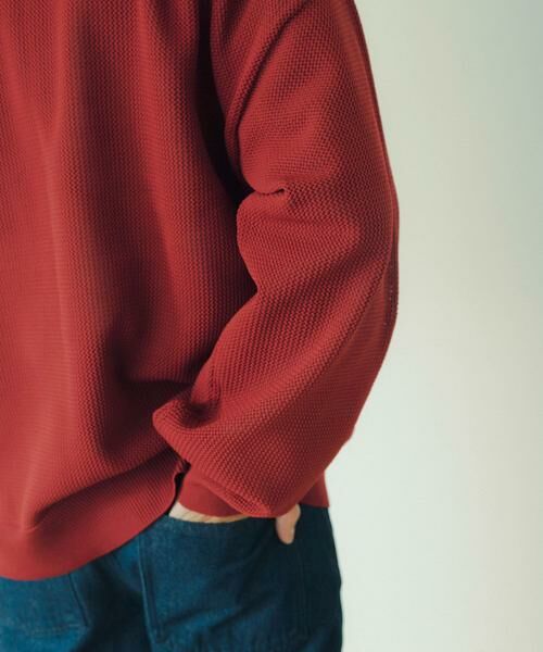 URBAN RESEARCH ITEMS / アーバンリサーチ アイテムズ Tシャツ | 衿ライン メッシュクルーネック プルオーバー | 詳細1
