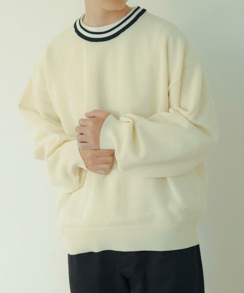 URBAN RESEARCH ITEMS / アーバンリサーチ アイテムズ Tシャツ | 衿ライン メッシュクルーネック プルオーバー | 詳細23