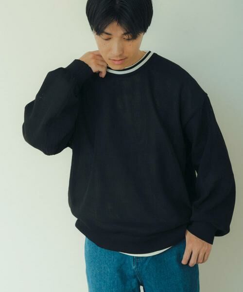 URBAN RESEARCH ITEMS / アーバンリサーチ アイテムズ Tシャツ | 衿ライン メッシュクルーネック プルオーバー | 詳細30