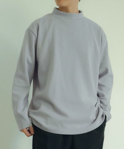 URBAN RESEARCH ITEMS / アーバンリサーチ アイテムズ Tシャツ | ハイネックリブカットソー(グレー)