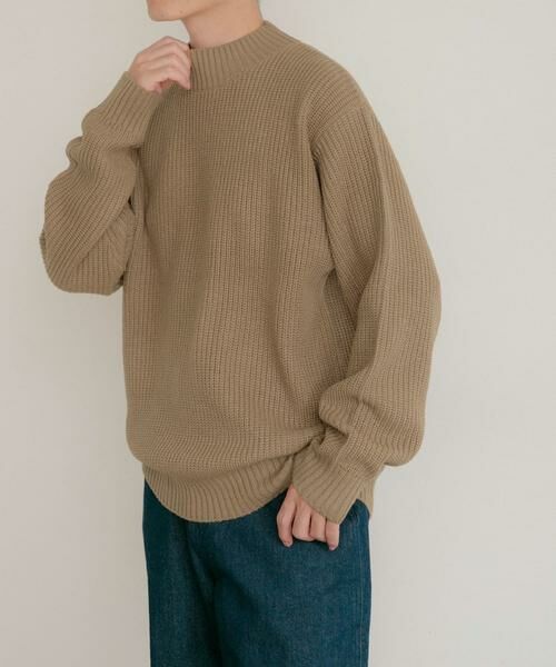URBAN RESEARCH ITEMS / アーバンリサーチ アイテムズ ニット・セーター | マシンウォッシャブル 片畦モックネックニット | 詳細3