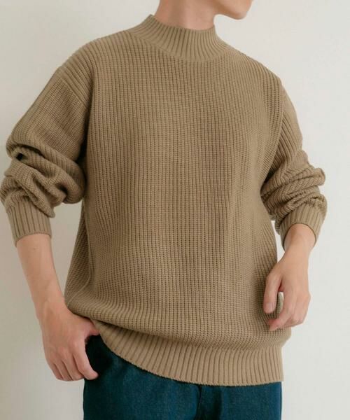 URBAN RESEARCH ITEMS / アーバンリサーチ アイテムズ ニット・セーター | マシンウォッシャブル 片畦モックネックニット | 詳細4