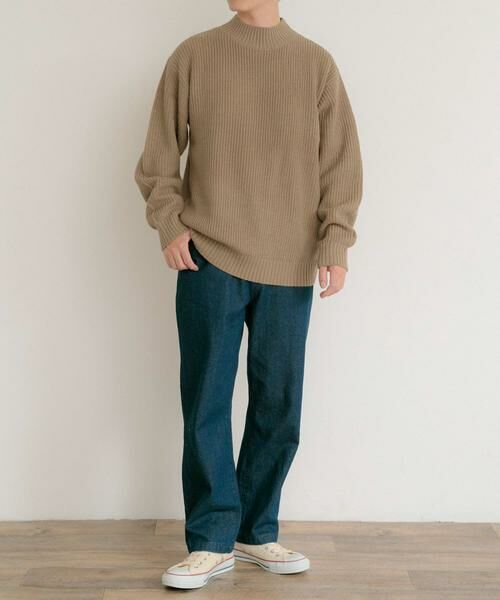 URBAN RESEARCH ITEMS / アーバンリサーチ アイテムズ ニット・セーター | マシンウォッシャブル 片畦モックネックニット | 詳細7