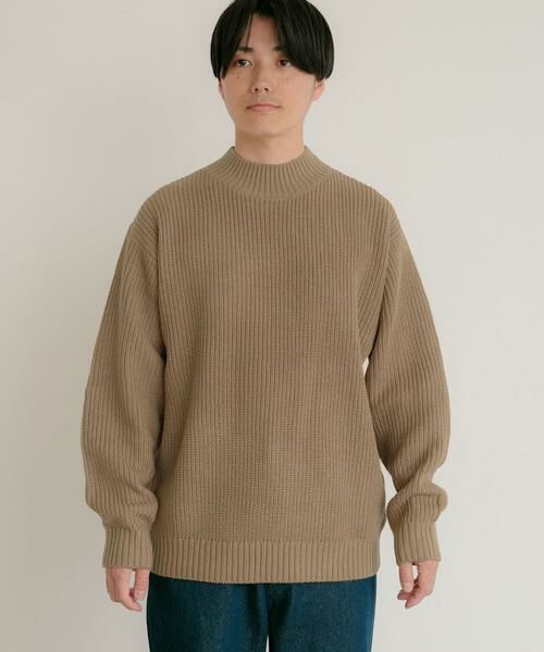 URBAN RESEARCH ITEMS / アーバンリサーチ アイテムズ ニット・セーター | マシンウォッシャブル 片畦モックネックニット | 詳細8