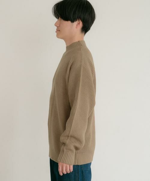 URBAN RESEARCH ITEMS / アーバンリサーチ アイテムズ ニット・セーター | マシンウォッシャブル 片畦モックネックニット | 詳細9