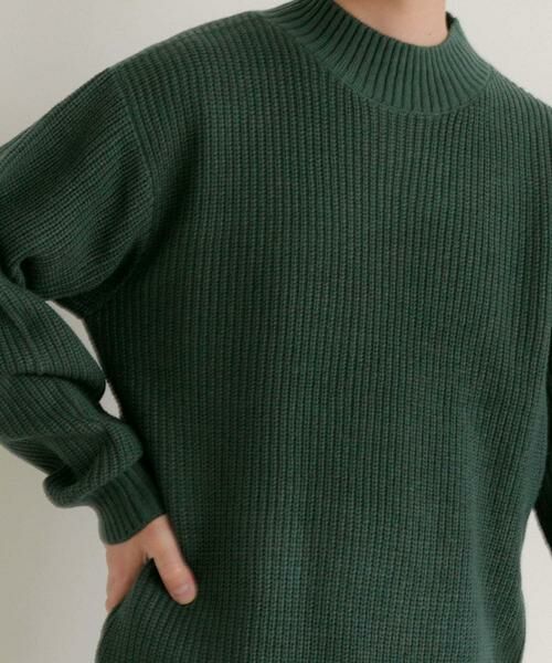 URBAN RESEARCH ITEMS / アーバンリサーチ アイテムズ ニット・セーター | マシンウォッシャブル 片畦モックネックニット | 詳細17