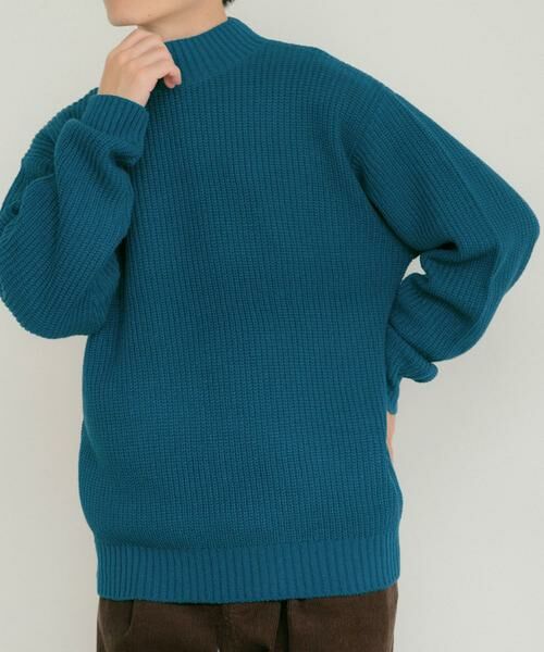URBAN RESEARCH ITEMS / アーバンリサーチ アイテムズ ニット・セーター | マシンウォッシャブル 片畦モックネックニット | 詳細25