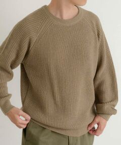 URBAN RESEARCH ITEMS / アーバンリサーチ アイテムズ ニット・セーター | マシンウォッシャブル 片畦クルーネックニット