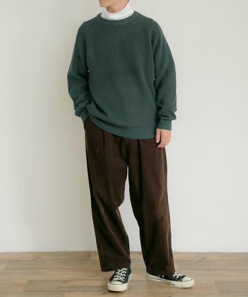 URBAN RESEARCH ITEMS / アーバンリサーチ アイテムズ ニット・セーター | マシンウォッシャブル 片畦クルーネックニット | 詳細11