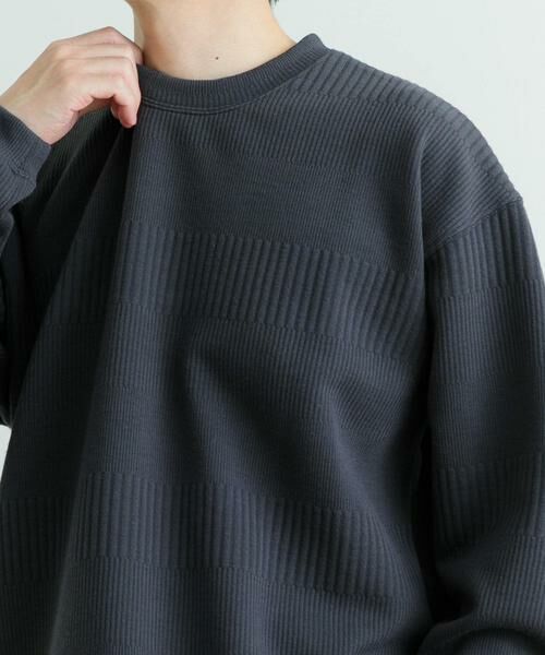 URBAN RESEARCH ITEMS / アーバンリサーチ アイテムズ Tシャツ | JQ ランダムボーダー プルオーバー（チャコールグレー）